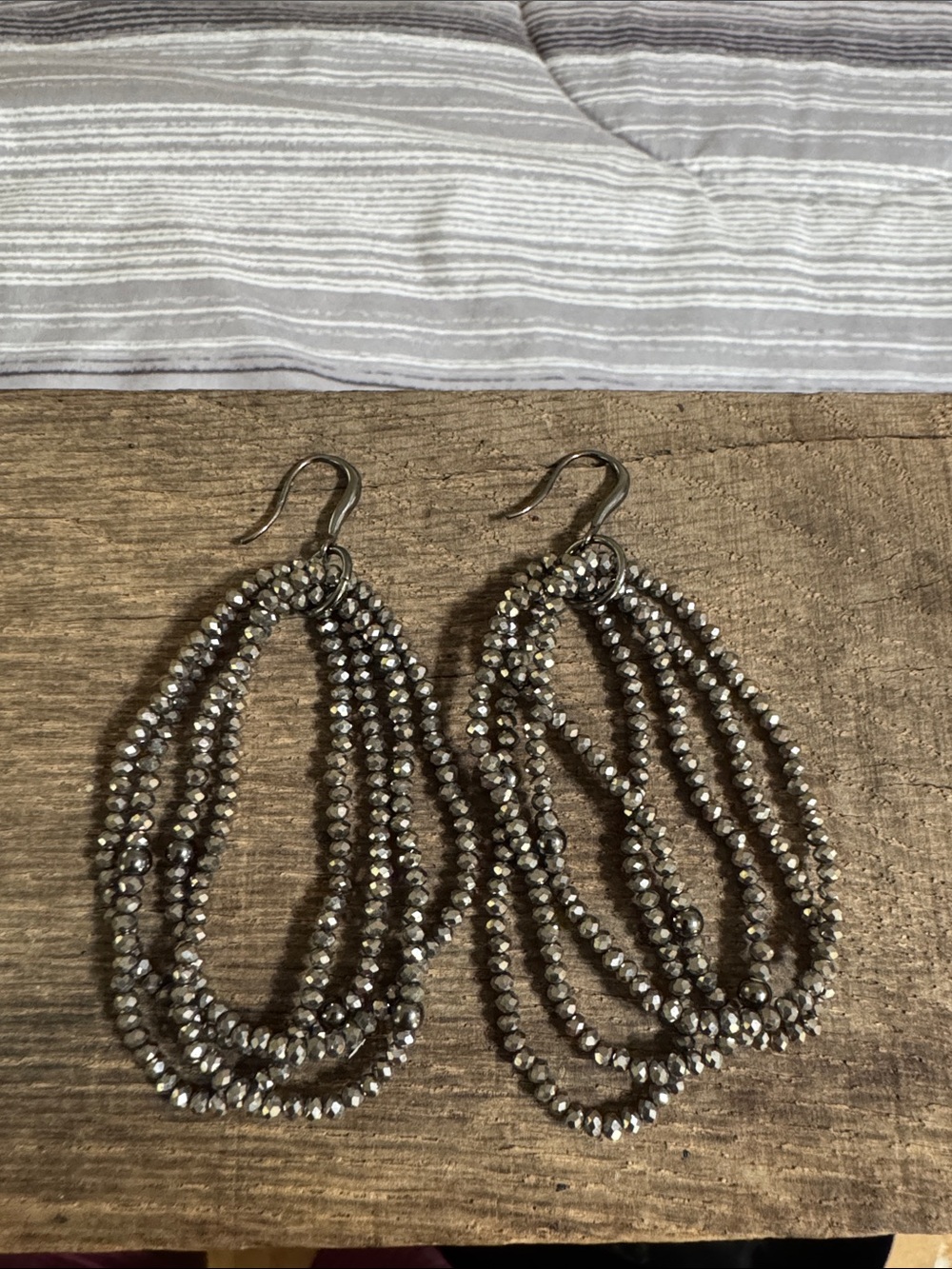 Park Lane Multi-Strand Hematite Bead Drop Earrings - Women Jewelry